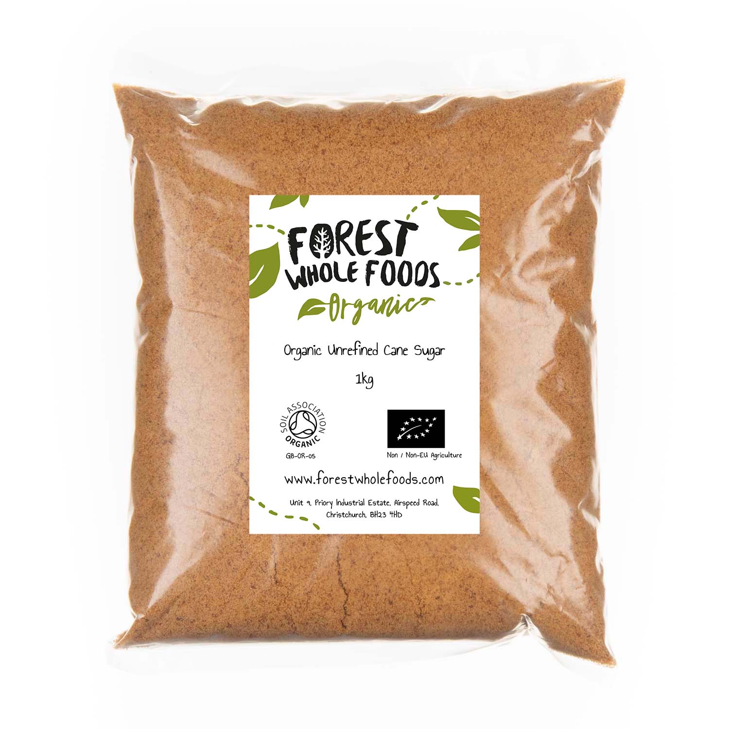 Organic Unrefined Cane Sugar 1kg