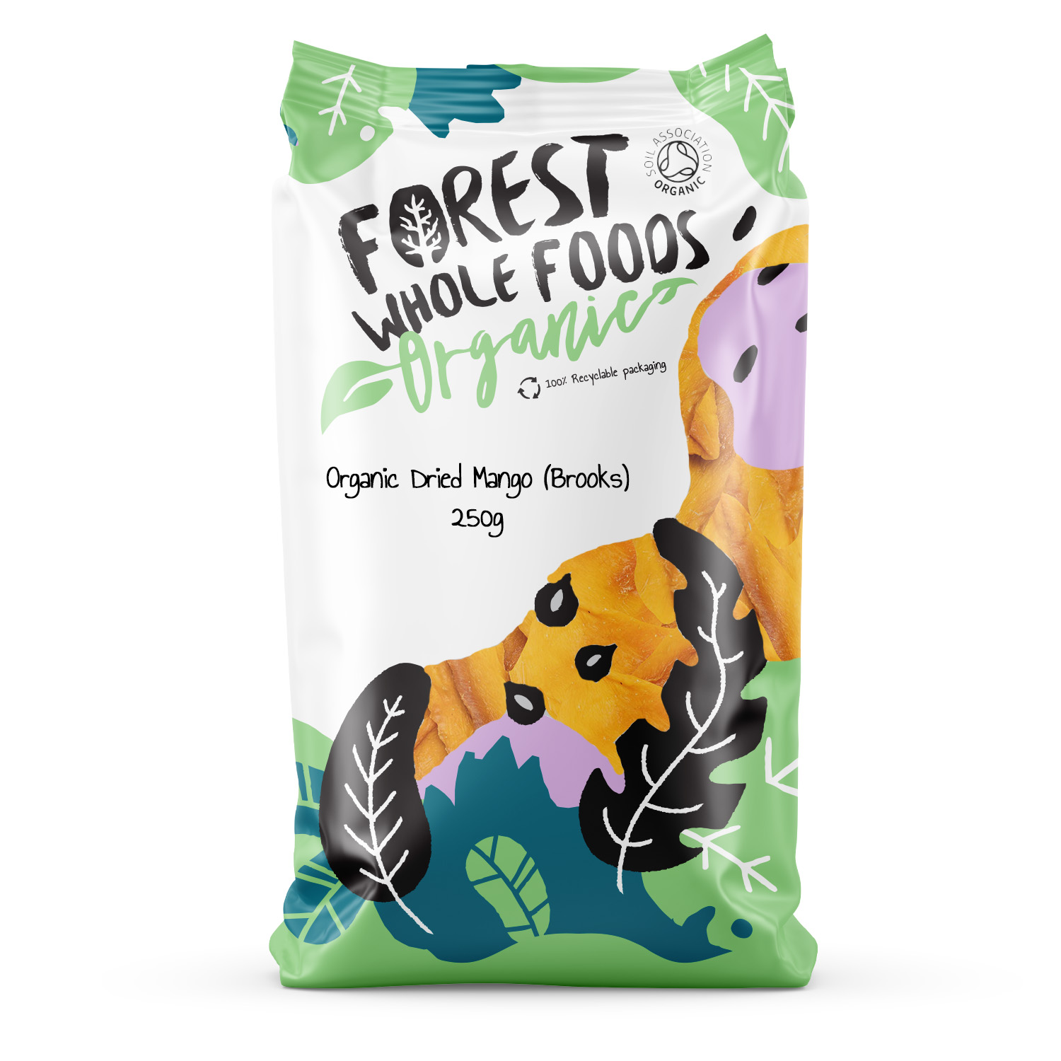 organic dried mango (brooks) 250g