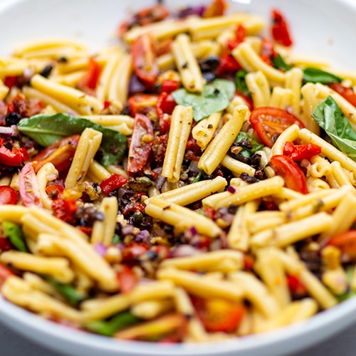 SPINACH and OLIVE PASTA SALAD