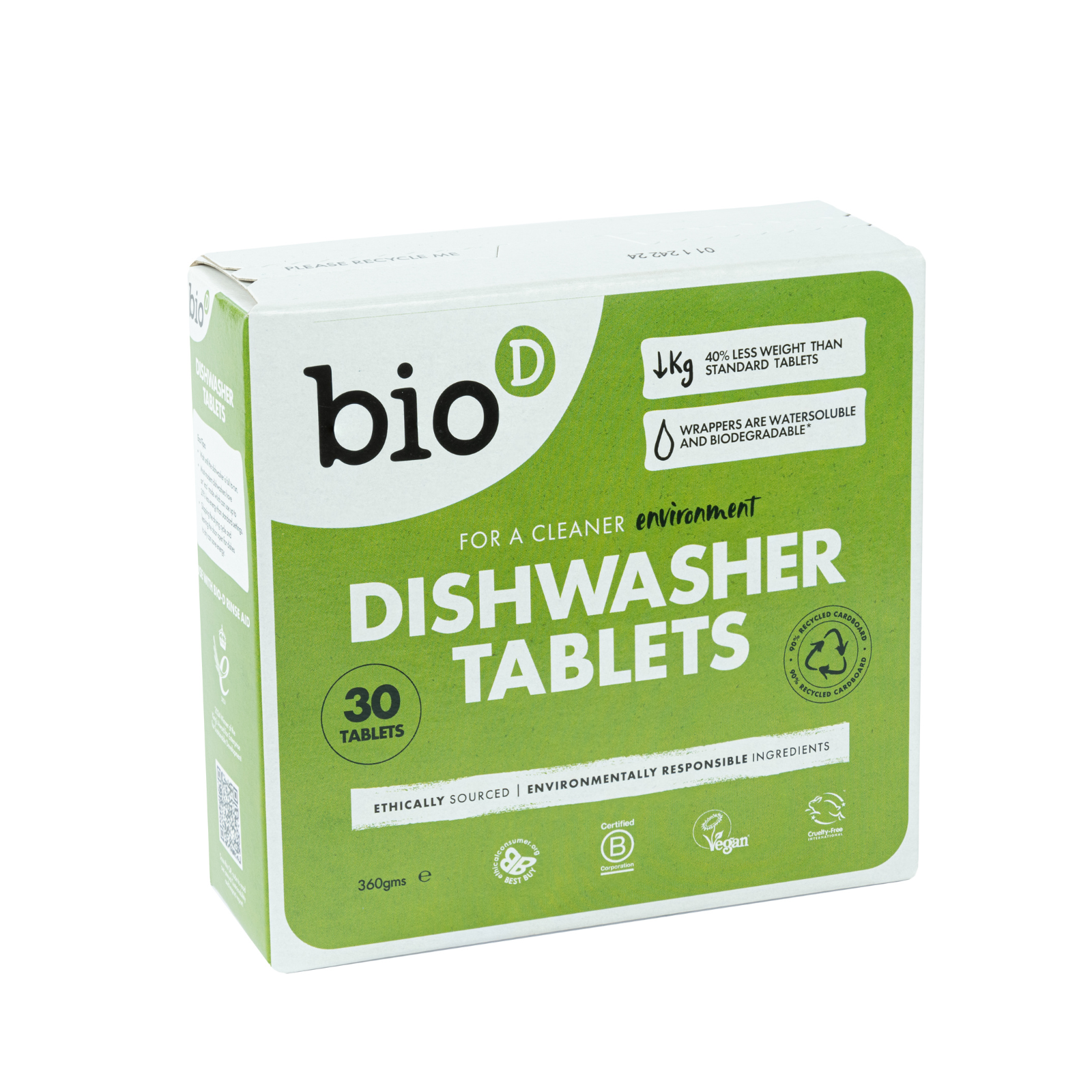 Bio-D Dishwasher Tablets - 30 Tablets 360g