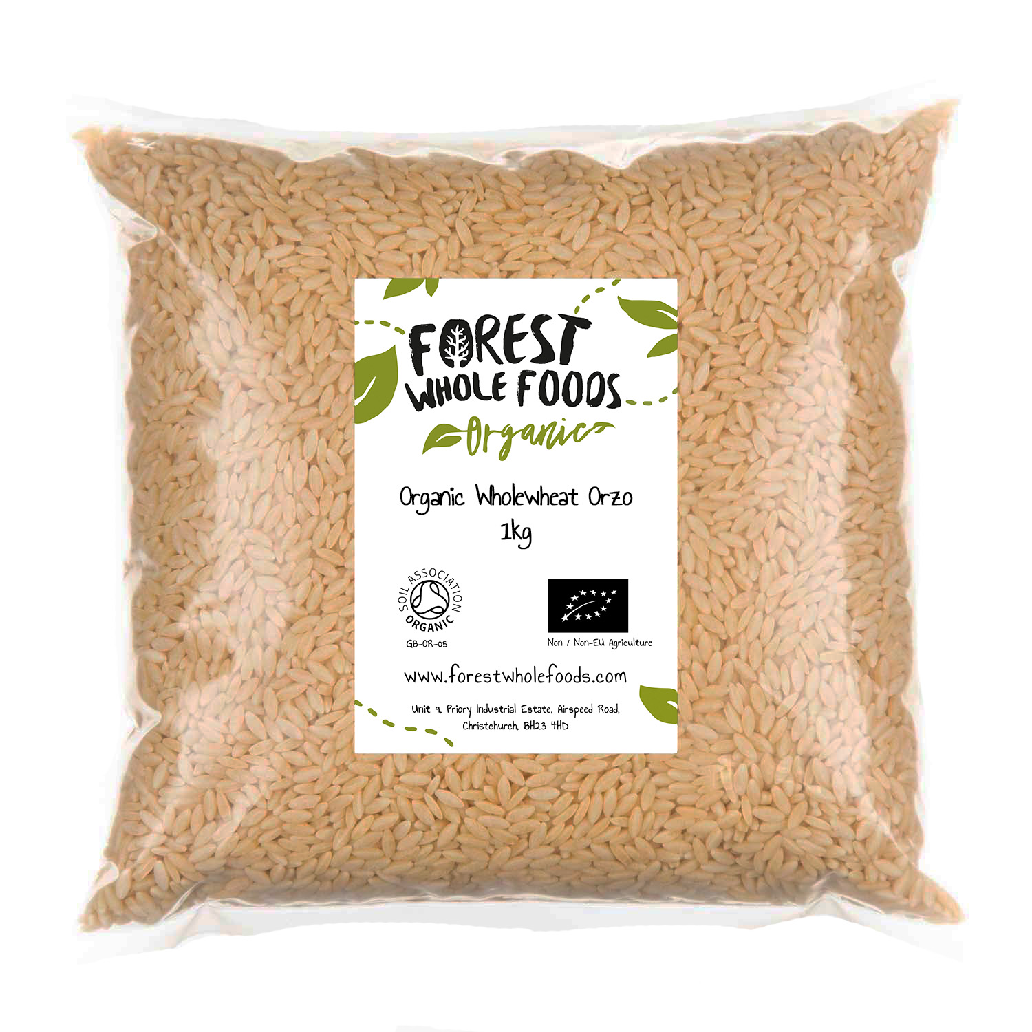 Organic Wholewheat Orzo 1kg