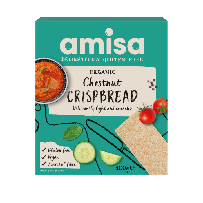 Amisa Organic Gluten Free Chestnut Crispbread 100g
