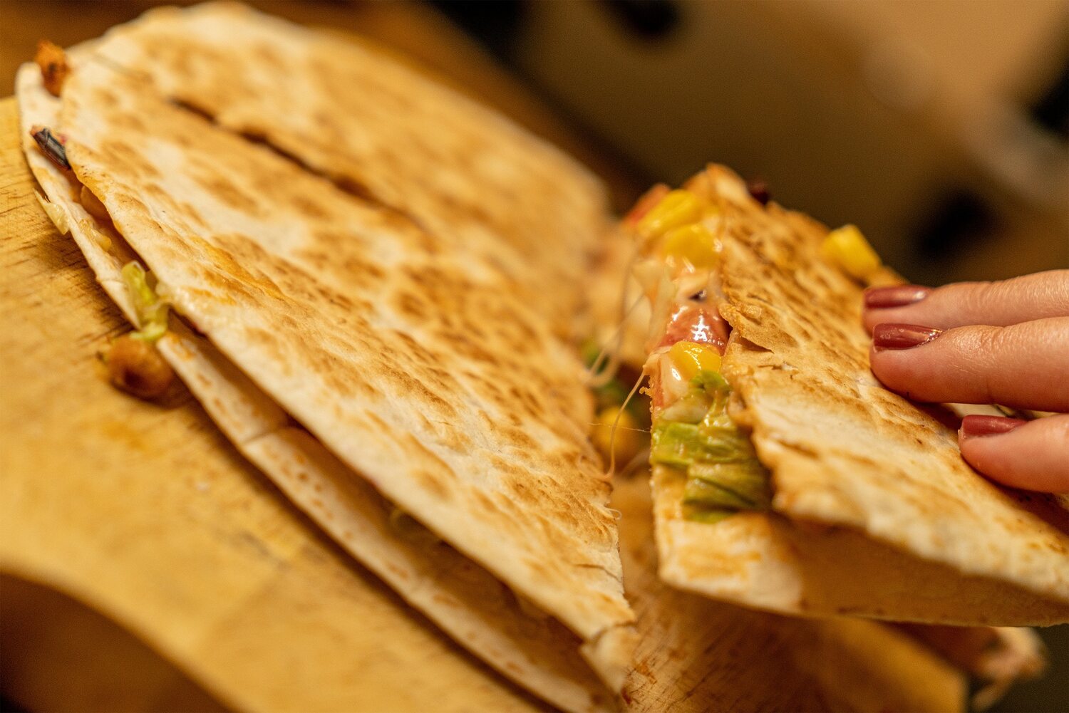 Broccoli and Mushroom Quesadilla recipe