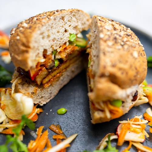 MUSHROOM and TEMPEH BURGER