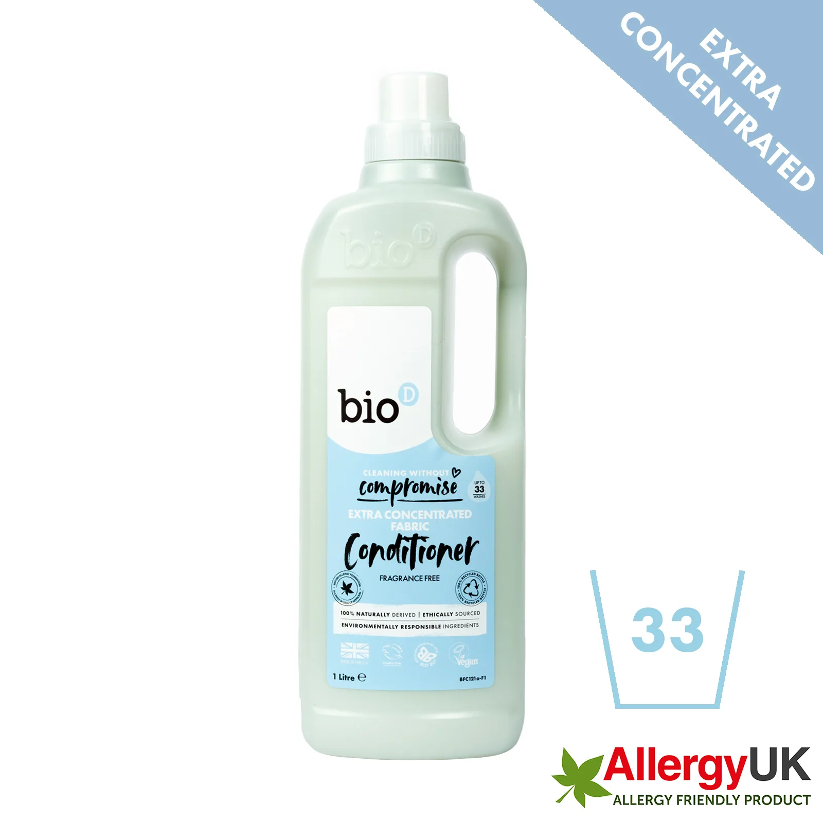 Bio-D Fragrance Free Fabric Conditioner 1l