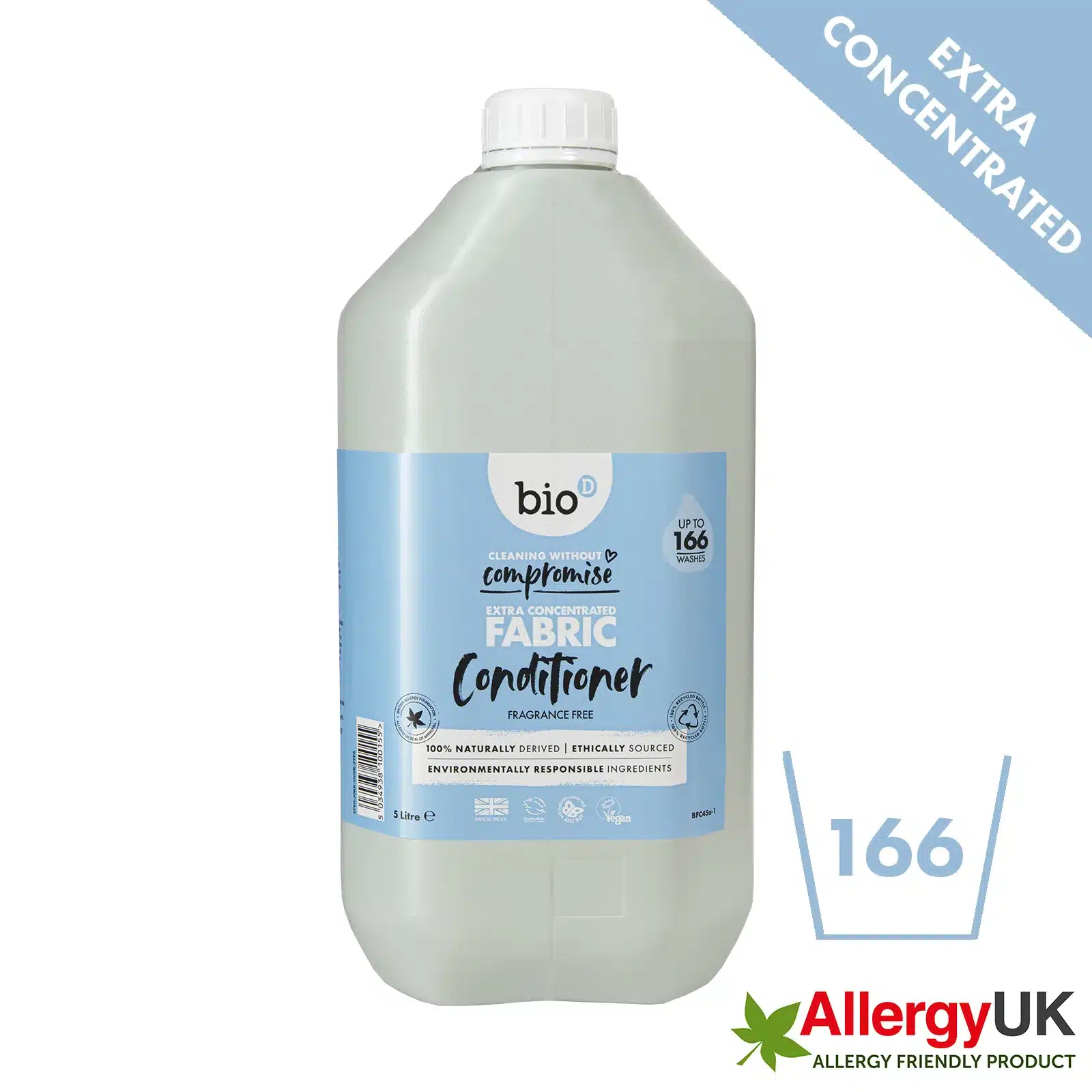 Bio-D Fragrance Free Fabric Conditioner 5l