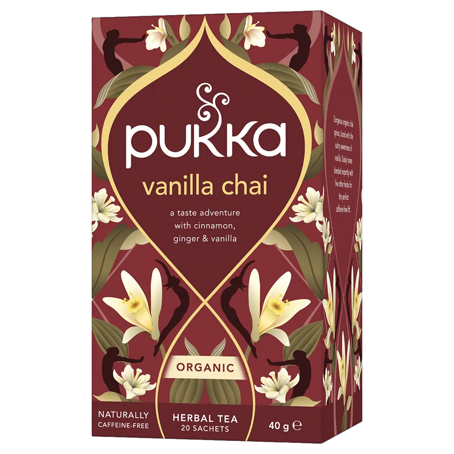 Pukka Organic Vanilla Spice Chai Cinnamon & Sweet Vanilla Tea 20 Tea Bags
