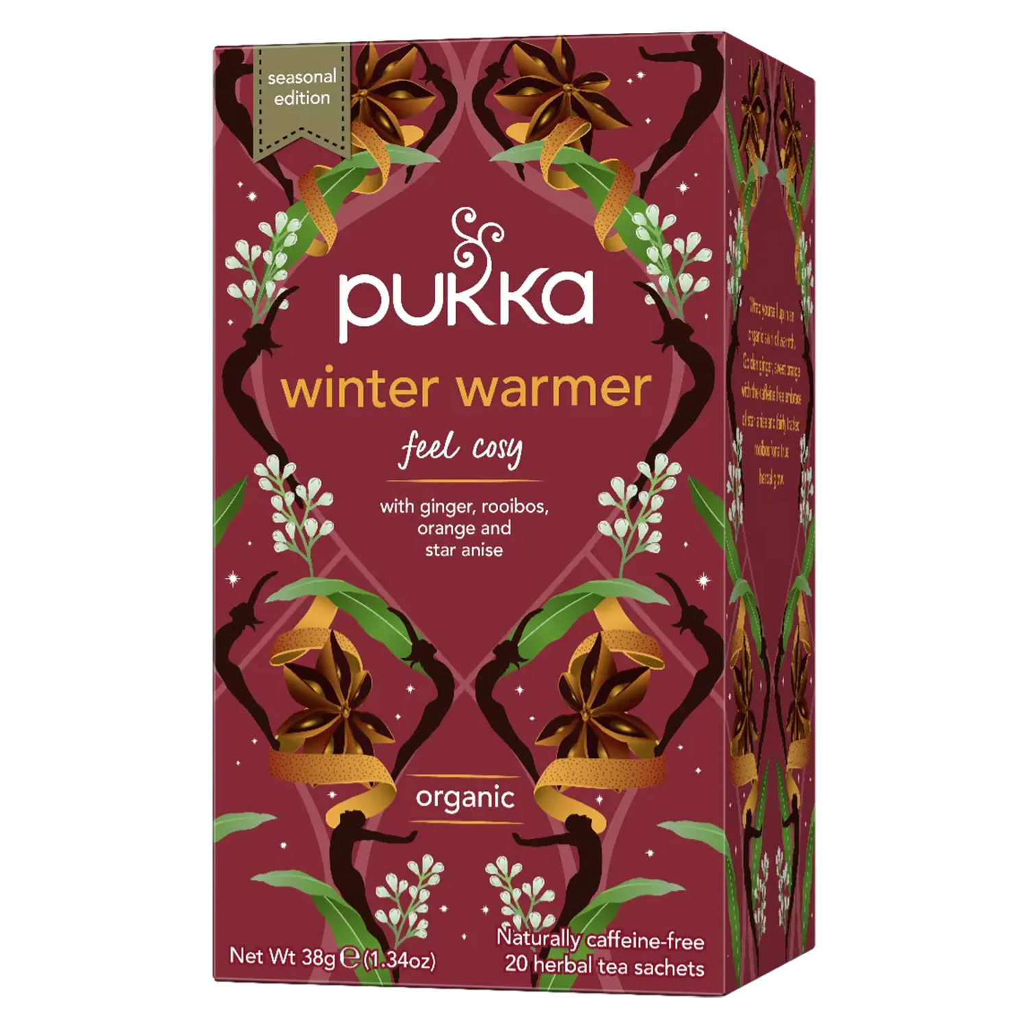 Pukka Organic Winter Warmer Ginger Rooibos Orange & Star Anise Tea 20 Tea Bags